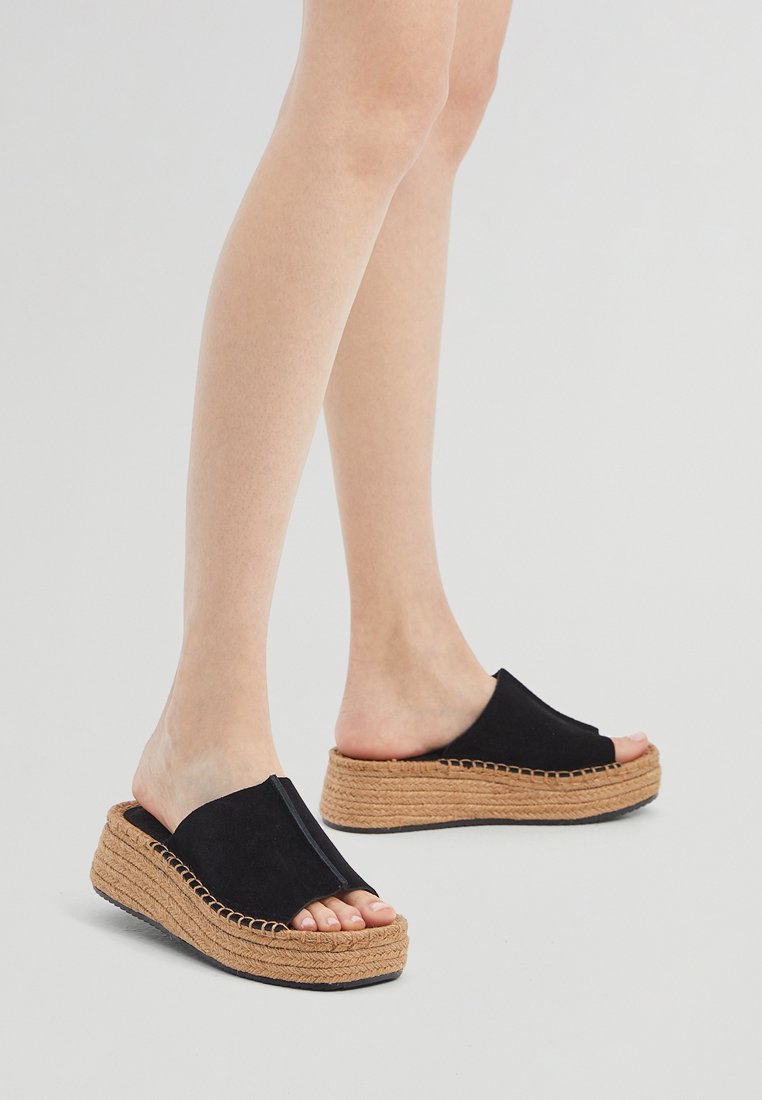 OYSHO Muiltjes met hak - black/zwart - Zalando.nl