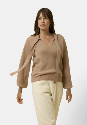 Just Cashmere LAVALIERE - Maglione - mottled camel