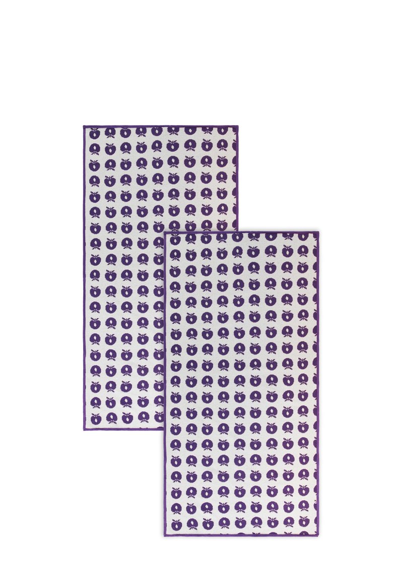 Småfolk 2ER-PACK 70 140 MIT ÄPFELN - Bath towel - purple