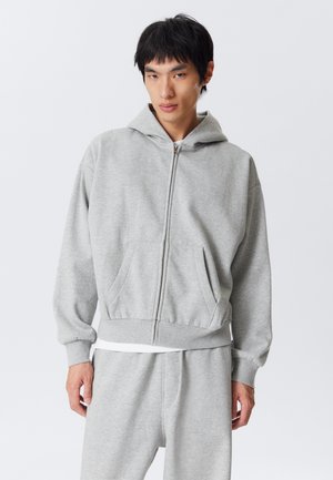 LOOSE ZIP HOODIE - Mikina so zipsom - grey melange