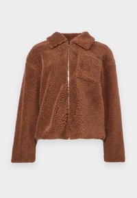 OBJOLIE ZIPPER JACKET - Vinterjakke - dark earth