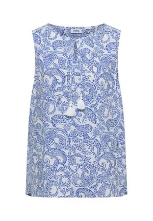 Cecil, BLUSENTOP MIT SPLIT NECK UND PRINT - Blouse - vanilla white