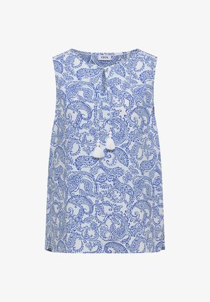 Cecil, BLOUSE TOP WITH SPLIT NECK AND PRINT - Camicetta - vanilla white