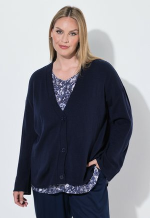 MIAMODA STRICKJACKE, BOXY FIT, WEITER LANGARM - Vest - dark blue