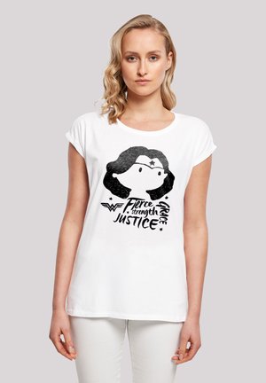 F4NT4STIC DC COMICS FIERCE SKETCH - T-shirts med print - white