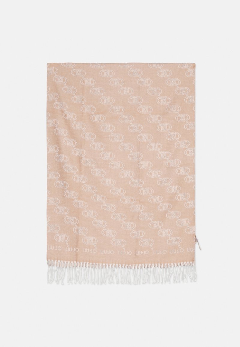 LIU JO STOLA JACQUARD LOGO CATENA - Sjaal - cammello
