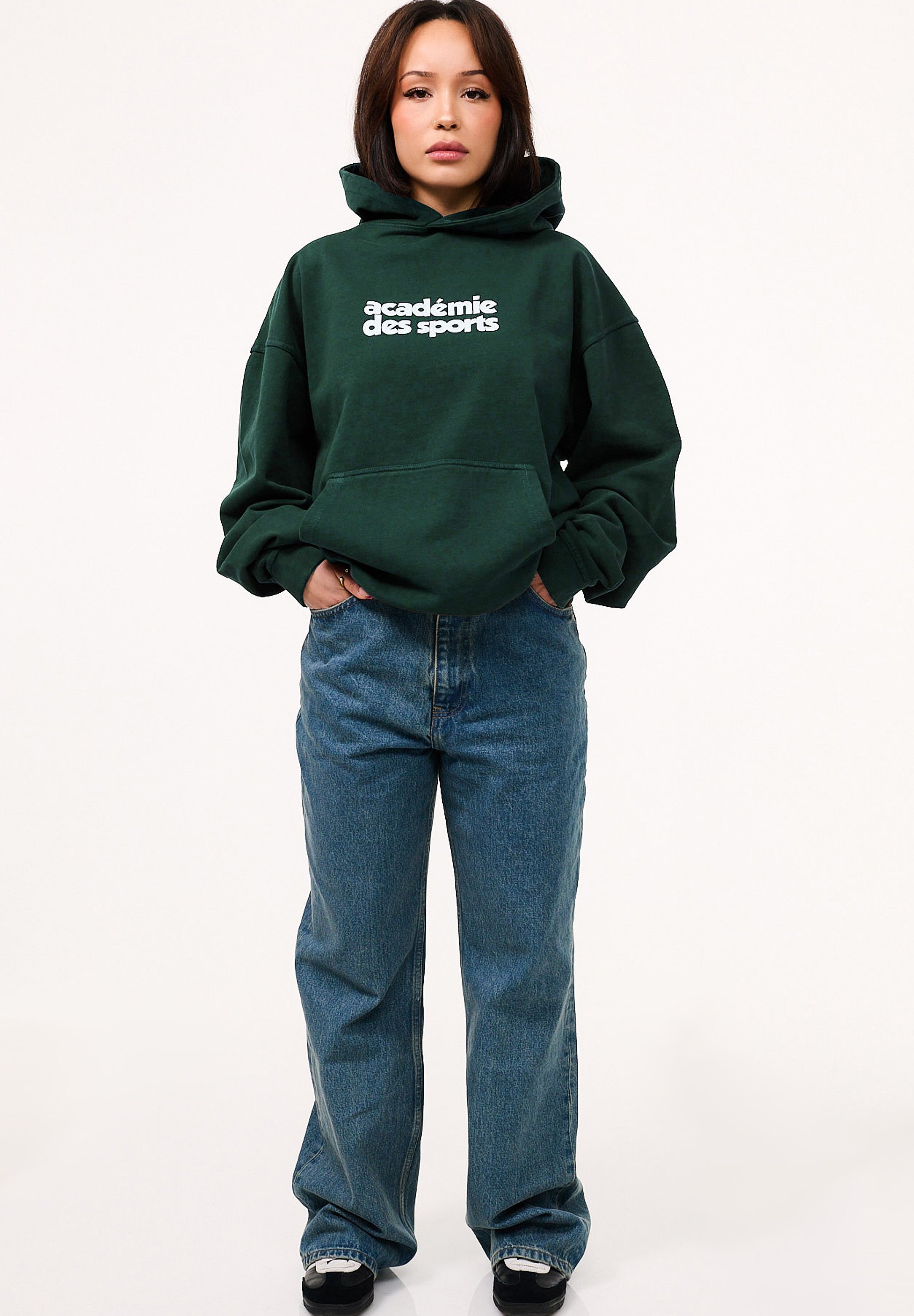 One Redox OVERSIZE HOODIE ZELL - Hoodie - forest green washed