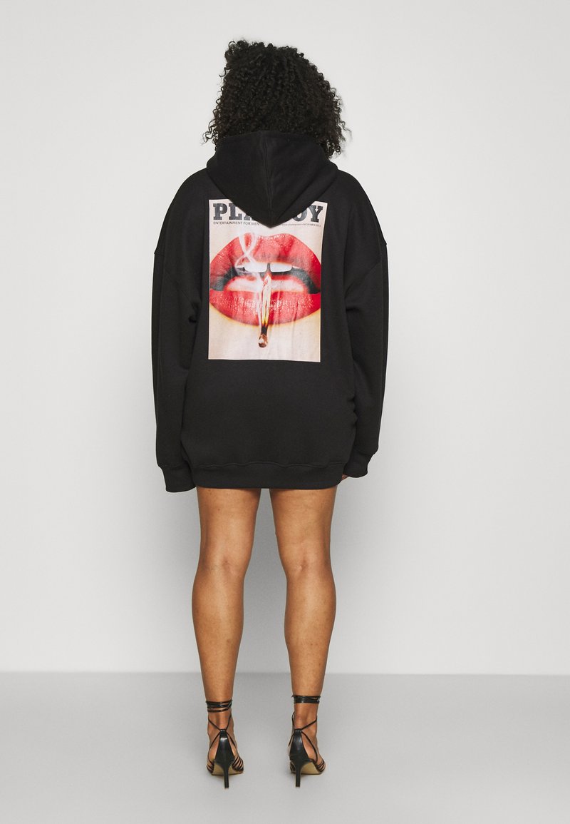 Missguided Playboy Magazine Back Graphic Hoodie Dress In Black |  craft-ivf.com