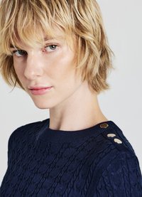 Calliope TRECCE - T-shirt imprimé - blu notte