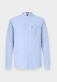 LINEN MIX BAND COLLAR - Camicia - colorado blue