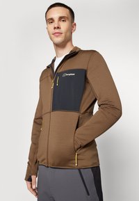 Berghaus RIDGE HIKER  - Φούτερ με φερμ�ουάρ - bark/jet black