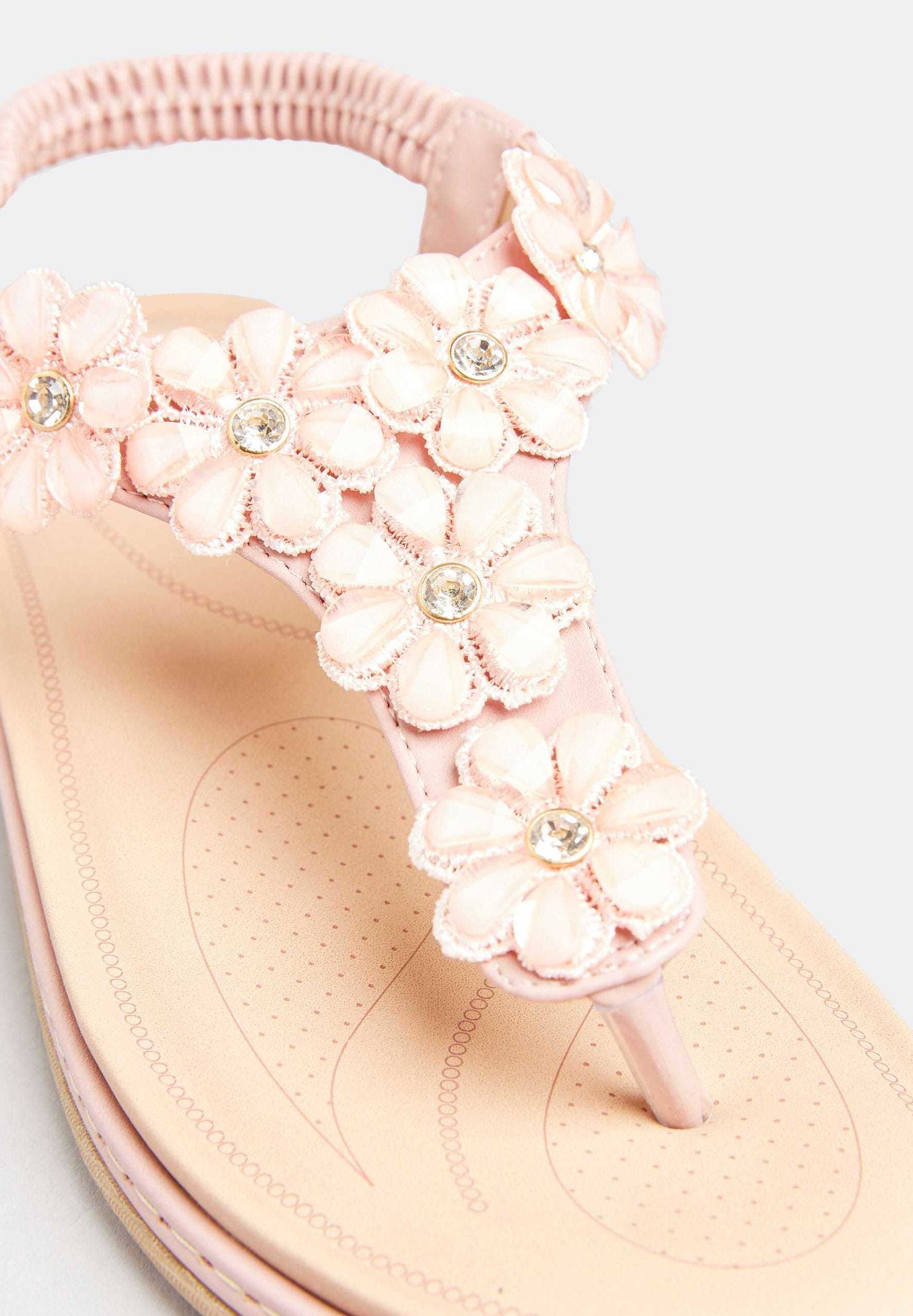 wide fit pink sandals uk