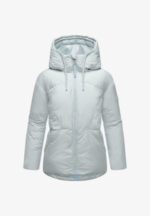 Helehelesinine puhujakk, millel on lukuga esiosak, reguleeritav kapuuts ja küljetaskud; omaduseks on kehas šahtide mustrid.