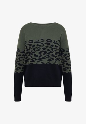 Cecil, LONG-SLEEVED JUMPER WITH JACQUARD PATTERN - Trui - dried olive green
