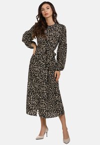 faina - MIDI-KLEID - Blusenkleid - brown - 0