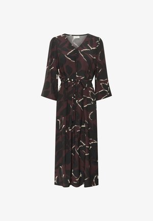 Kaffe MILLE - Day dress - windsor wine black flower