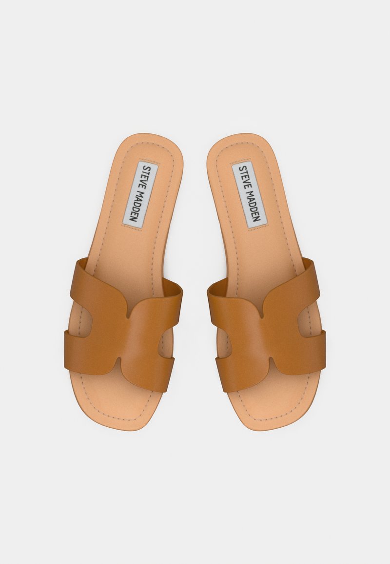 Steve Madden Reef Sandali A Ciabatta Donna, In Pelle Con Dettagli Fibbia, Punta Quadrata, Comodi E Alla Moda