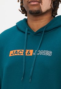 Jack & Jones JJECORP LOGO HOOD PLAY - Mikina s kapucňou - deep teal