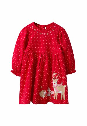 REGULAR FIT - CHRISTMAS YOKE APPLIQUÉ - Vestido ligero - red reindeer
