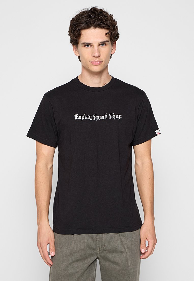 Replay T-shirt print zwart Replay T-shirt print zwart