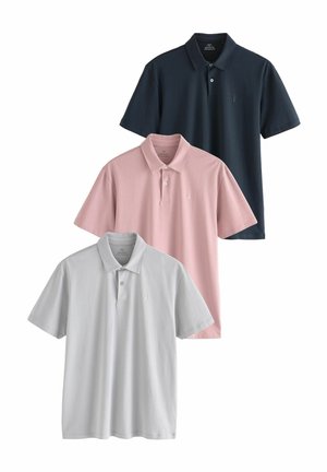 THREE PACK - Polokošeľa - navy grey pink