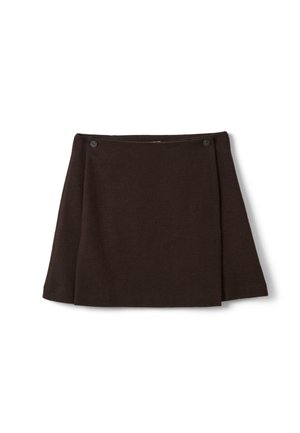Stefanel, SHORT SKIRT. - Falda cruzada - dark brown
