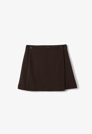 Stefanel, SHORT SKIRT. - Falda cruzada - dark brown