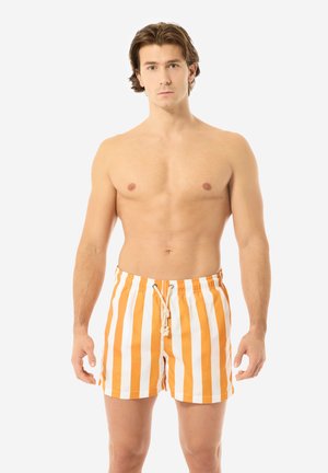 Swimming trunks - orange white stripes