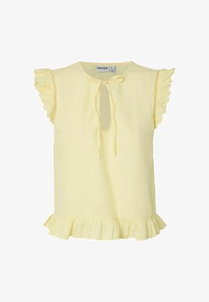 Pieces, PCGOLDIE SL TOP WVN - Pluus - french vanilla