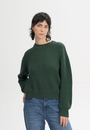 MELA, DAMEN RIPPSTRICK PULLOVER ADAH - Pullover - deep forest melange