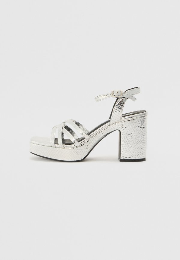 BRITT - Platform sandals - keni silver