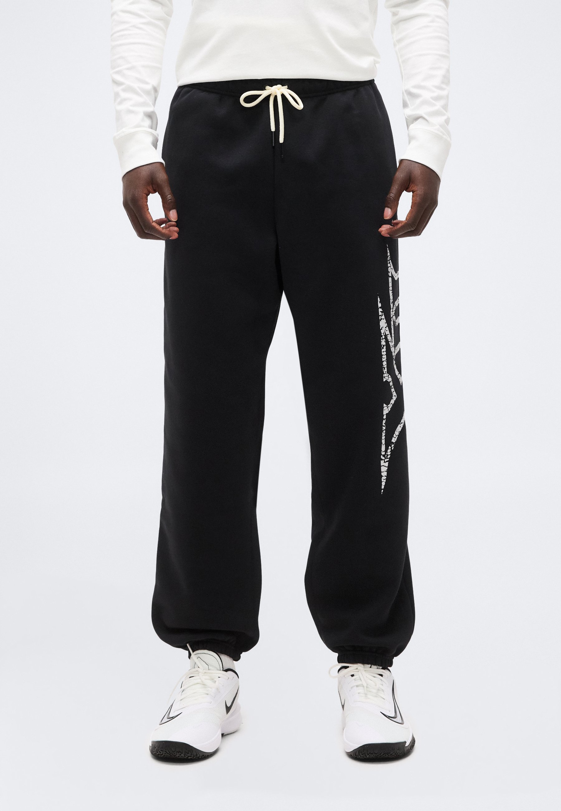 Nike Performance JA MORANT - Tracksuit bottoms - black/vast grey