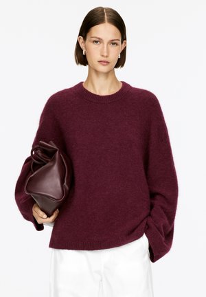Strickpullover - dark burgundy