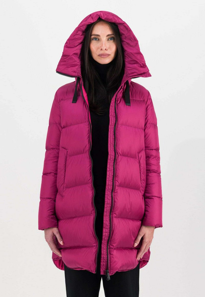 Bomboogie GENEVA - Piumino lungo - fuchsia cyclamen