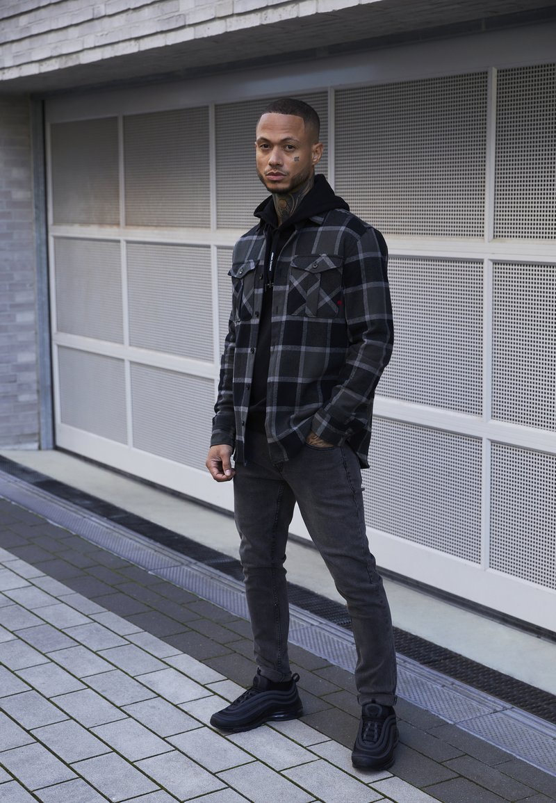 Denim Project Calças de ganga justas - mid grey washed