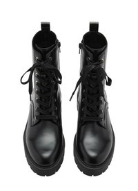 Mango Stivaletti stringati - black