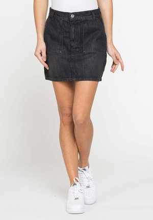 Carrera Jeans, MINI SKIRT POCKETS - Gonna di jeans - black denim