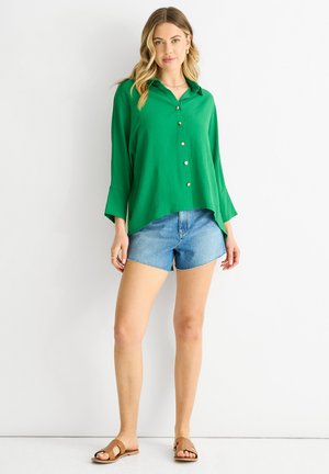 Button-down blouse - light green