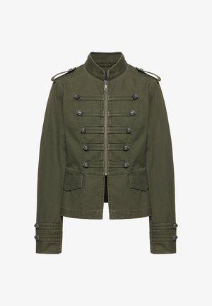 PULL&BEAR, FITTED WITH BUTTONS - JACKET - Veste en jean - khaki