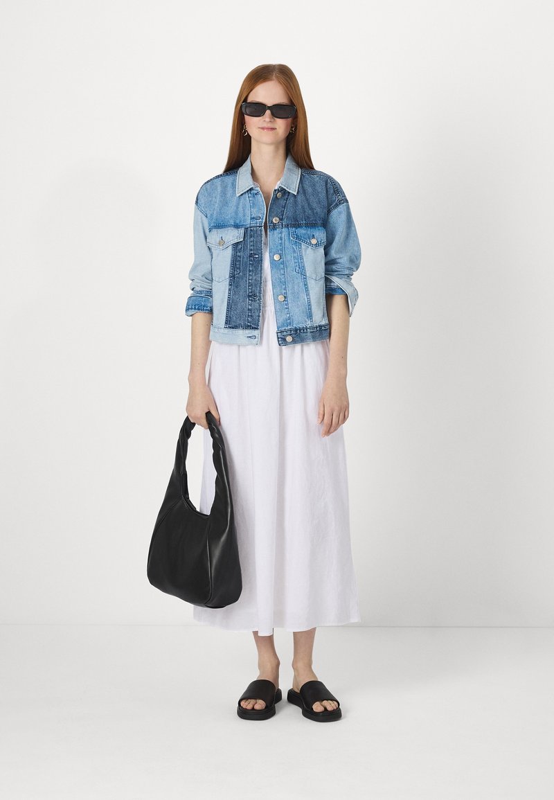 GAP PATCHWORK - Denim jacket - medium indigo/blue - Zalando.ie