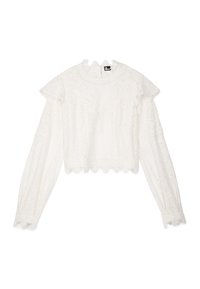 Blouse Blanche The Kooples – Modèle évasé Avec Dentelle, Taille L, Polyvalente