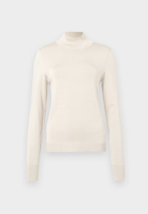 GLOSSY TURTLENECK SWEATER - Džemperis - cream whit