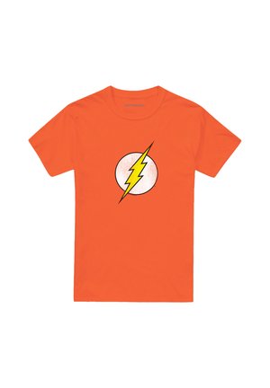 Cotton Soul, DC FLASH FLASH LOGO DISTRESSED - T-Shirt print - orange
