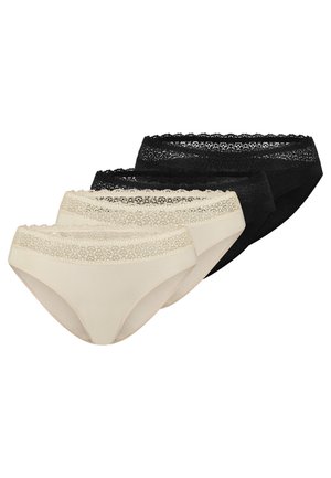 4 PACK - Slip - schwarz/creme