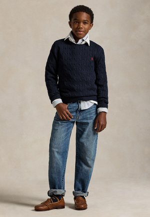 Polo Ralph Lauren CABLE-KNIT COTTON SWEATER 7-14Y - Pulover - navy