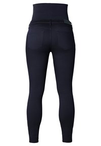 Höga navy leggings med en slät yta, som har två bakfickor och en diskret midjedesign för extra stöd.