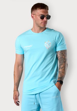 SPIRAL BUTTERFLY LOGO - Print T-shirt - tropicalblue
