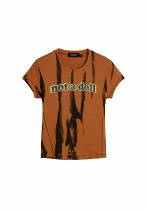 PRINTED MESSAGE - Tricou cu imprimeu - orange