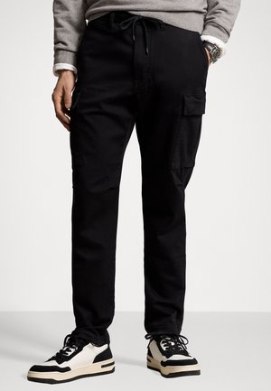 Polo Ralph Lauren STRETCH SLIM FIT KNITLIKE CARGO TROUSER - Kareiviško stiliaus kelnės - black