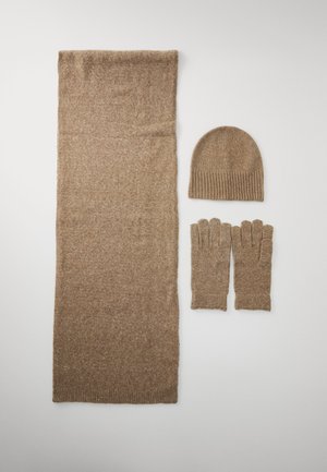 ONLCHYNA BEANIE SCARF GLOVE SET - Guanti - walnut